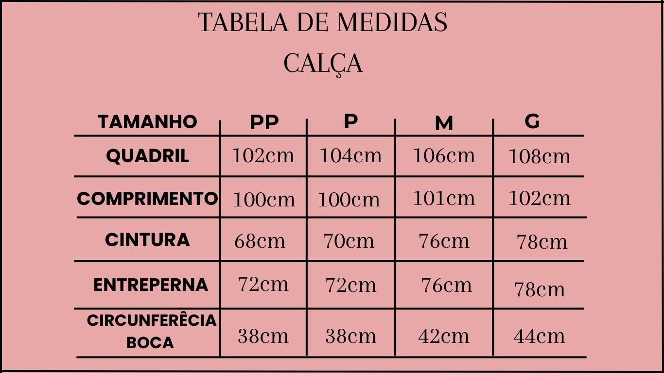 TABELA CAL&Ccedil;A B&Aacute;SICA BARREL 